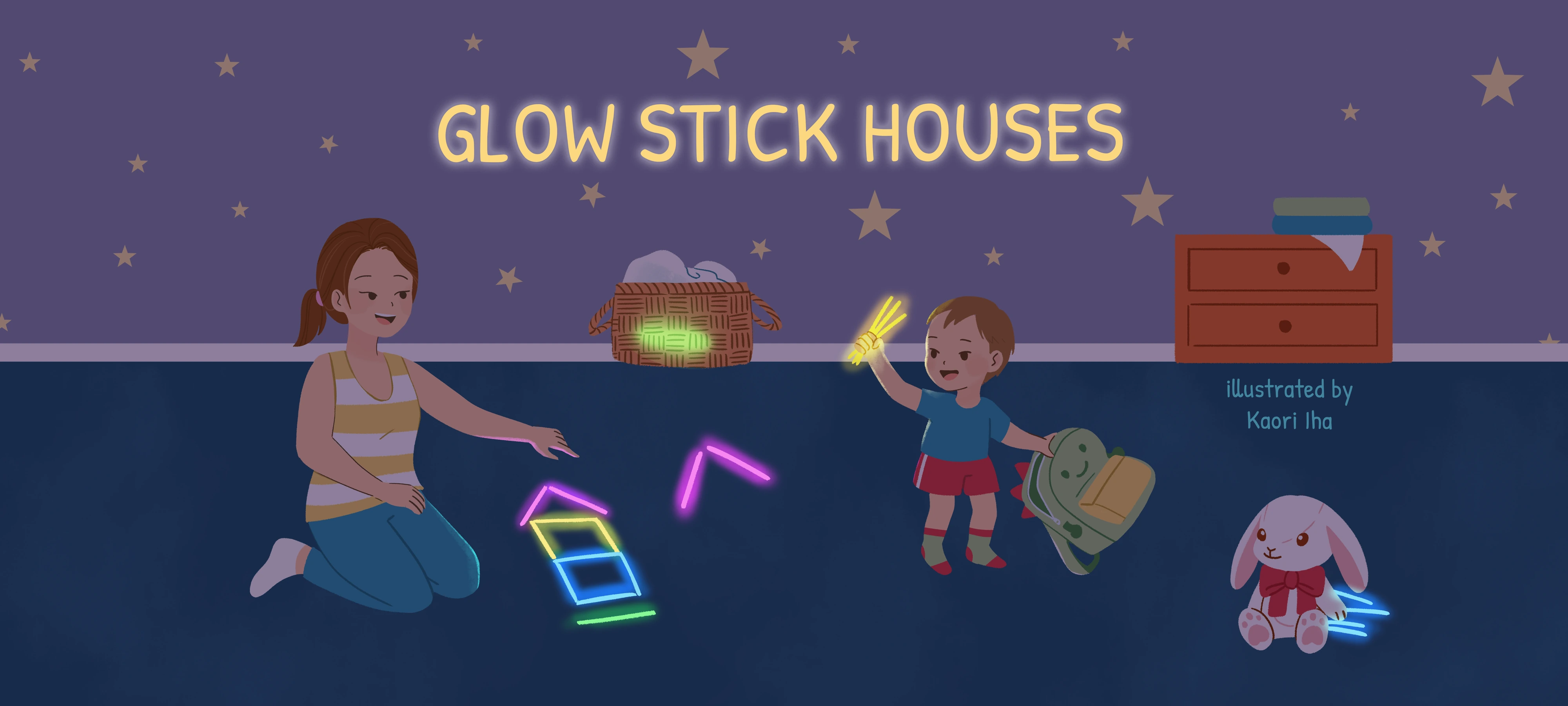 Glow-Stick Houses activity illustration