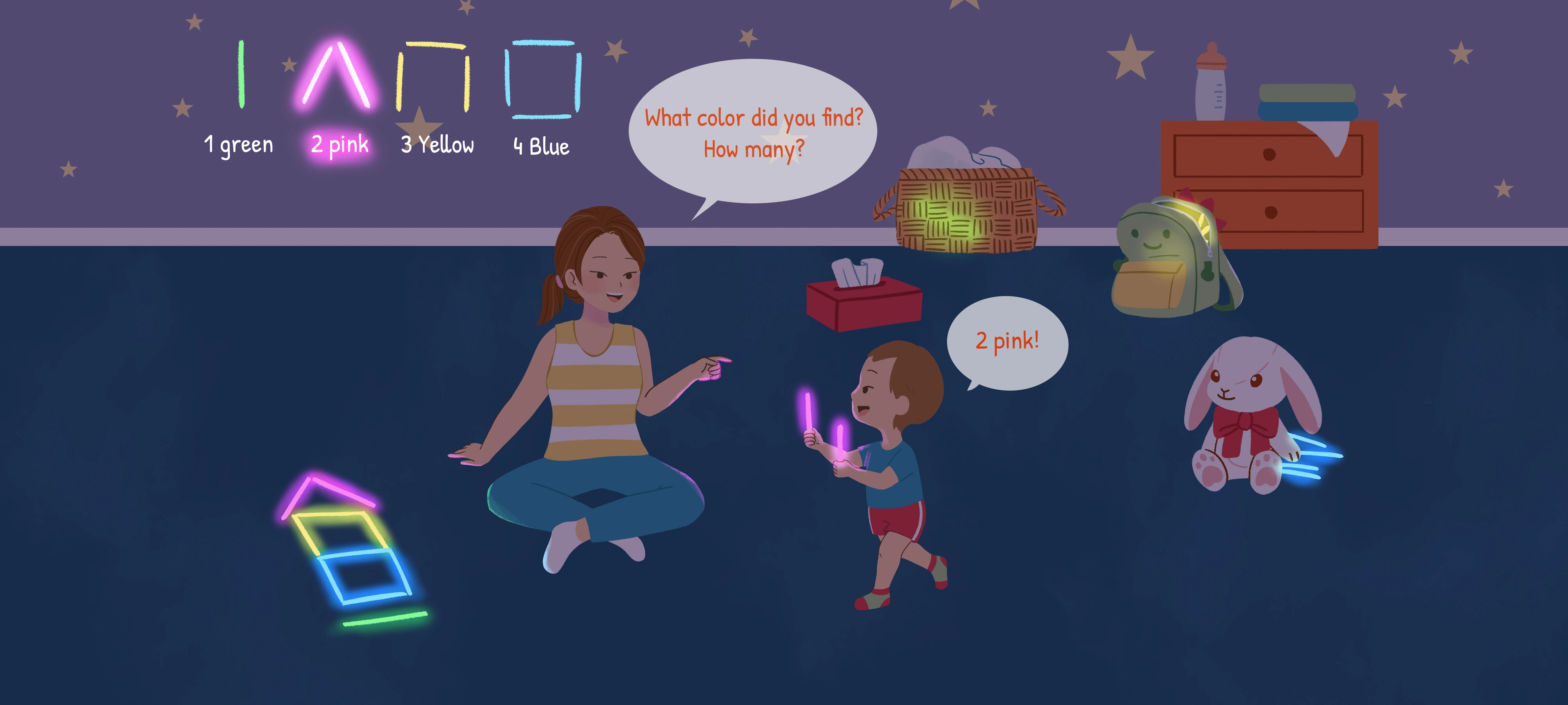 Glow-Stick Houses, step 2