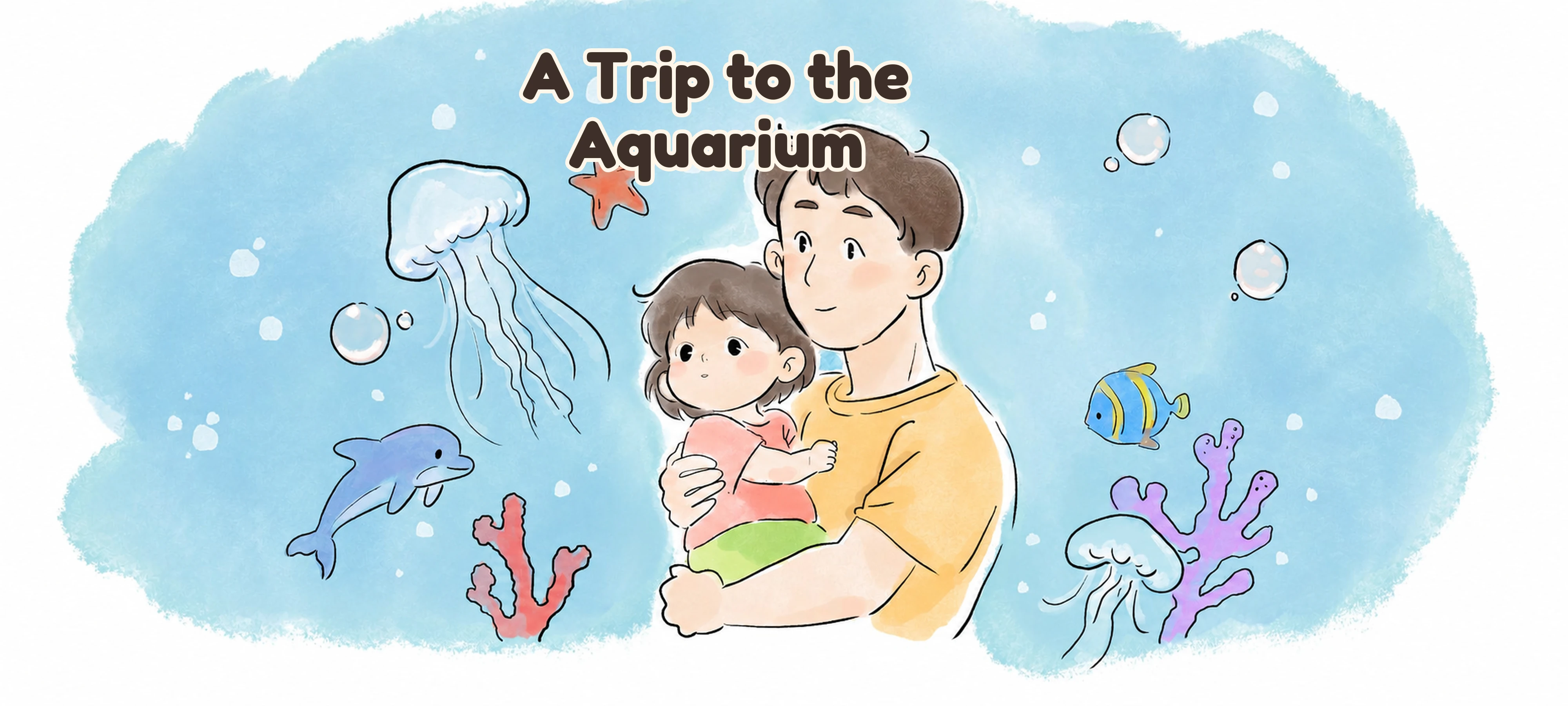 A Trip to the Aquarium activity illustration