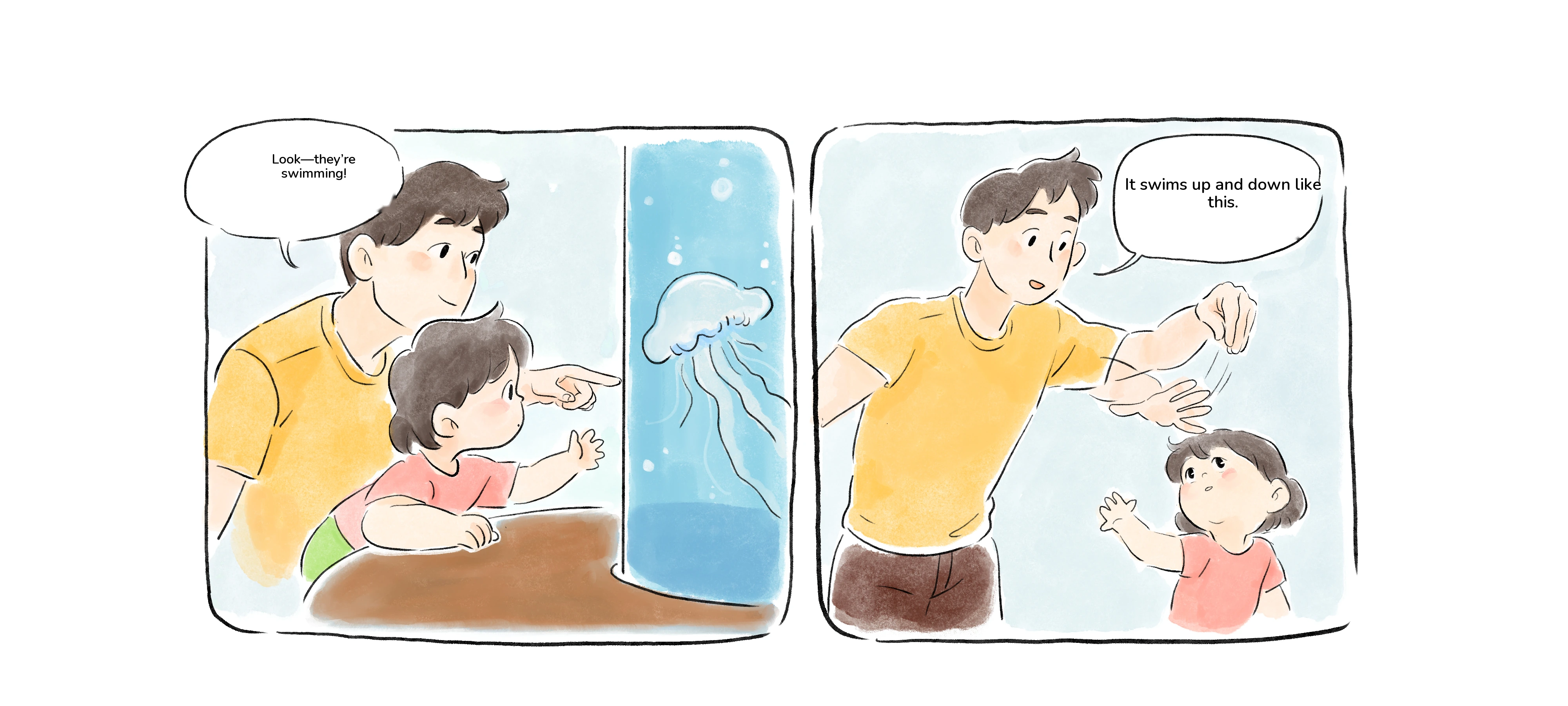 A Trip to the Aquarium, step 2