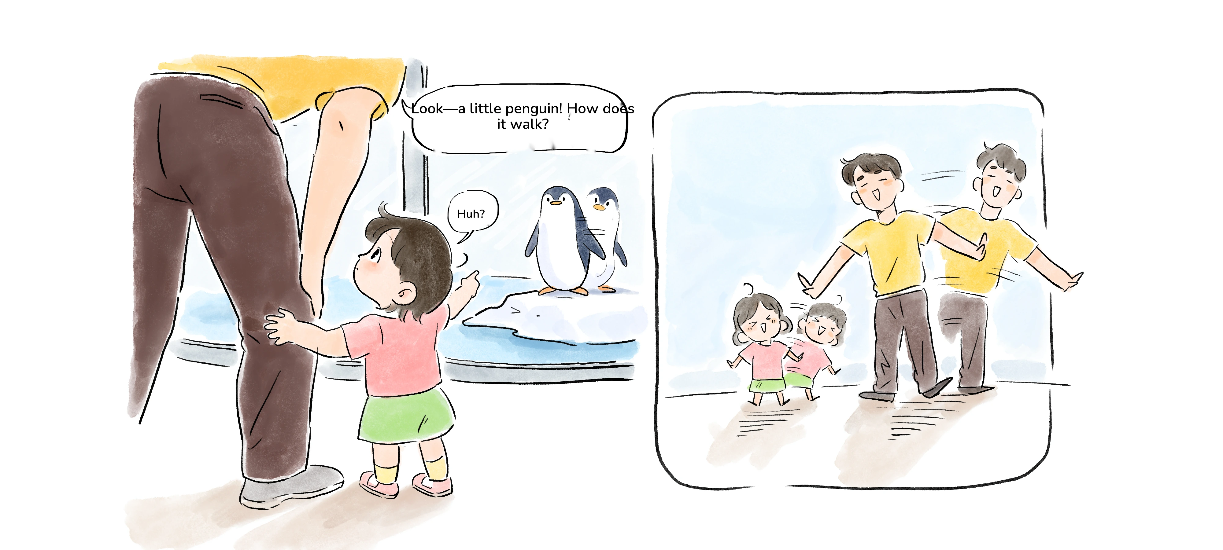 A Trip to the Aquarium, step 3