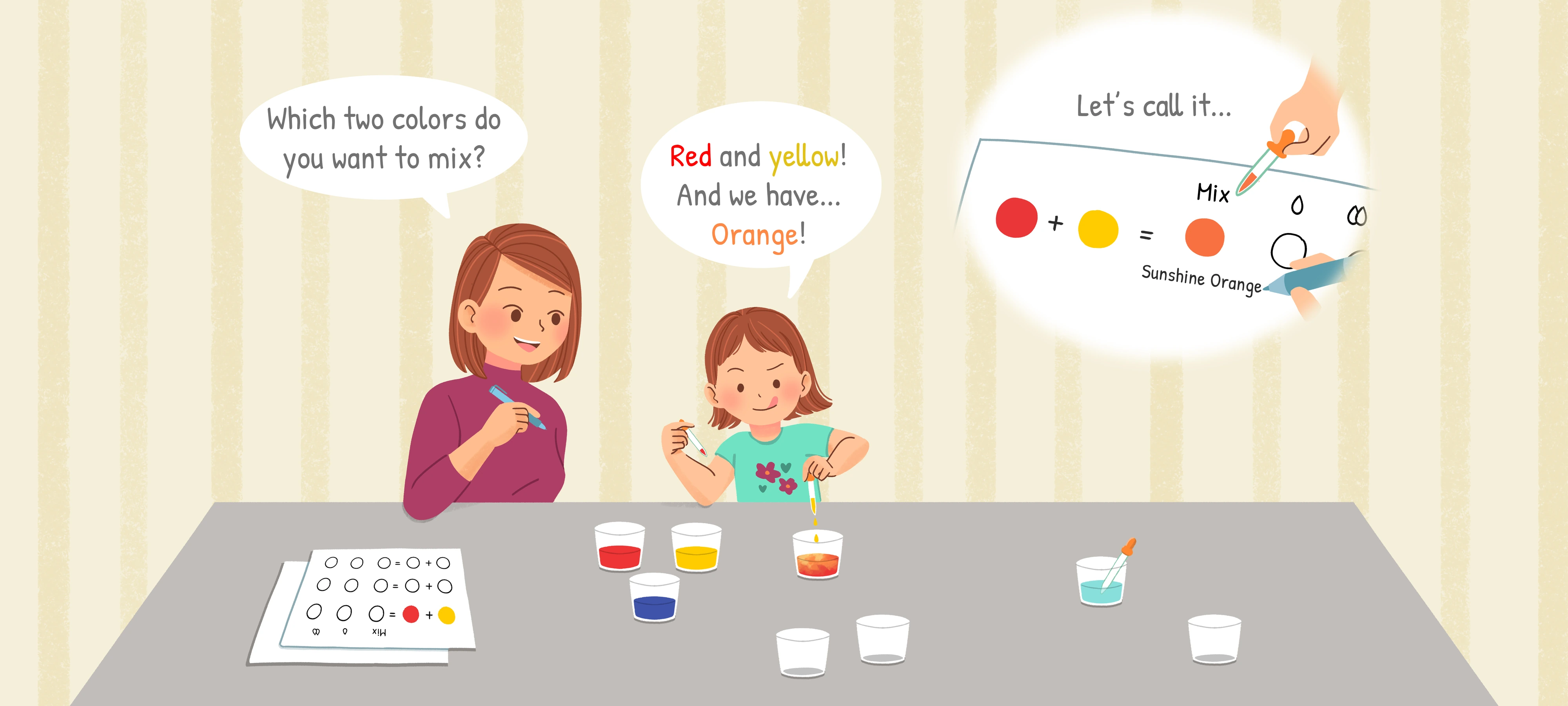 Color Mixing Experiment, step 1