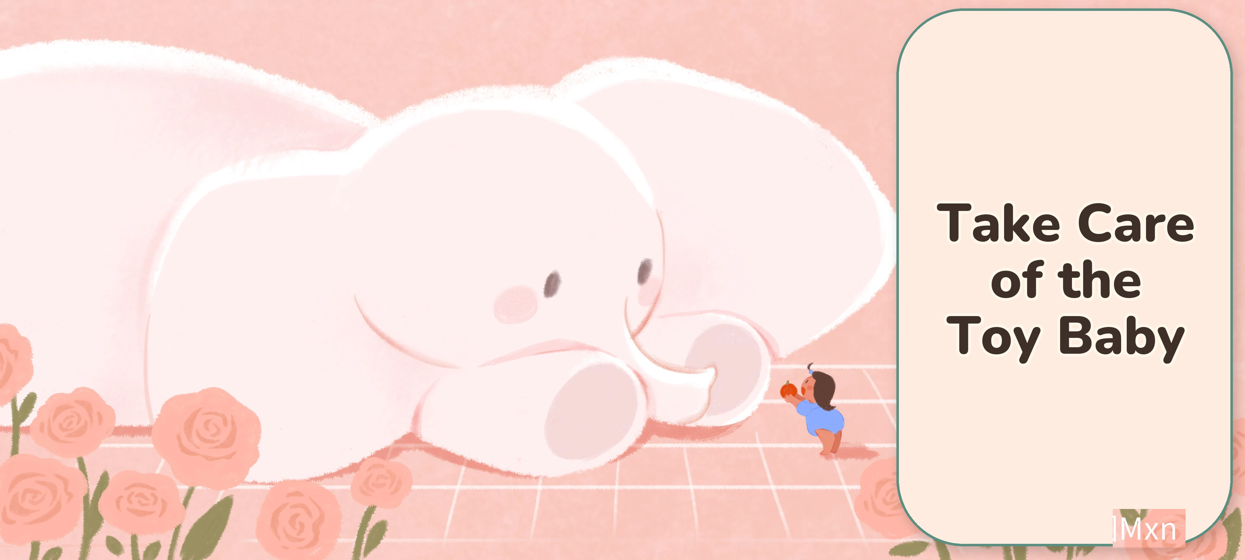 Take Care of the Toy Baby activity illustration